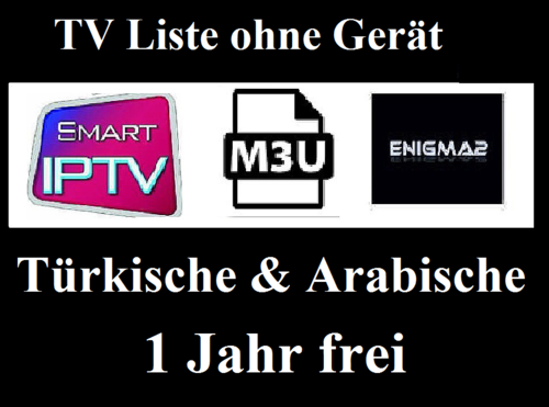 Türkische & Arabische Sender - TV Liste ohne Gerät 1 Jahr frei