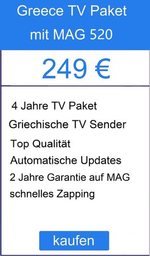 MAG 540+ Greece TV Paket + 4 Jahre frei