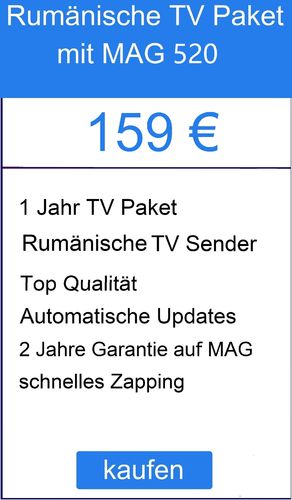 MAG 540+ Romania TV Paket + 1 Jahr frei