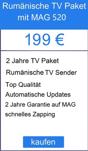 MAG 540 + Romania TV Paket + 2 Jahre frei